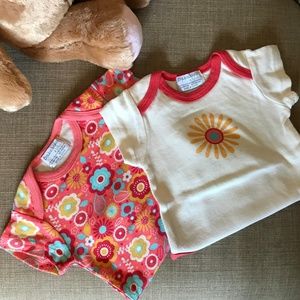 Set Of 2 Floral Onesies